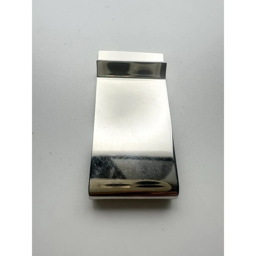 Vintage Gold Silver Two Tone Genuine Diamond Money Clip